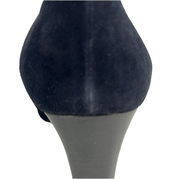 Yves Saint Laurent YSL Blue Suede Pumps Shoes Block Heel MISMATCHED 7M & 7N Vtg - Picture 13 of 15